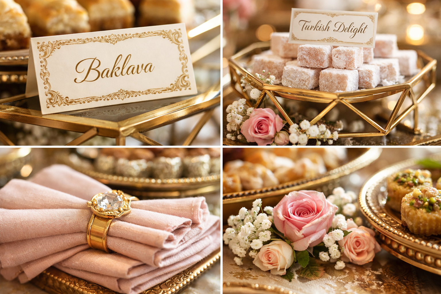Tatli masasi dekor detaylari ve sunum cesitleri